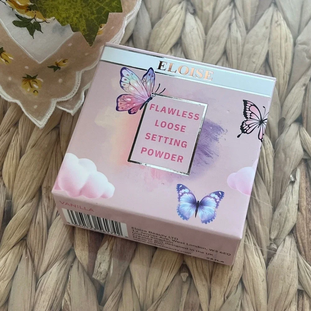 Eloise‎ Beauty Flawless Loose Setting Powder Vanilla Butterfly Makeup 10g